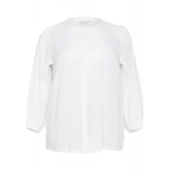 Kaffe Curve KCrory Shirt - Hvid bomulds skjorte 10582891 Chalk fra Kaffe Curve