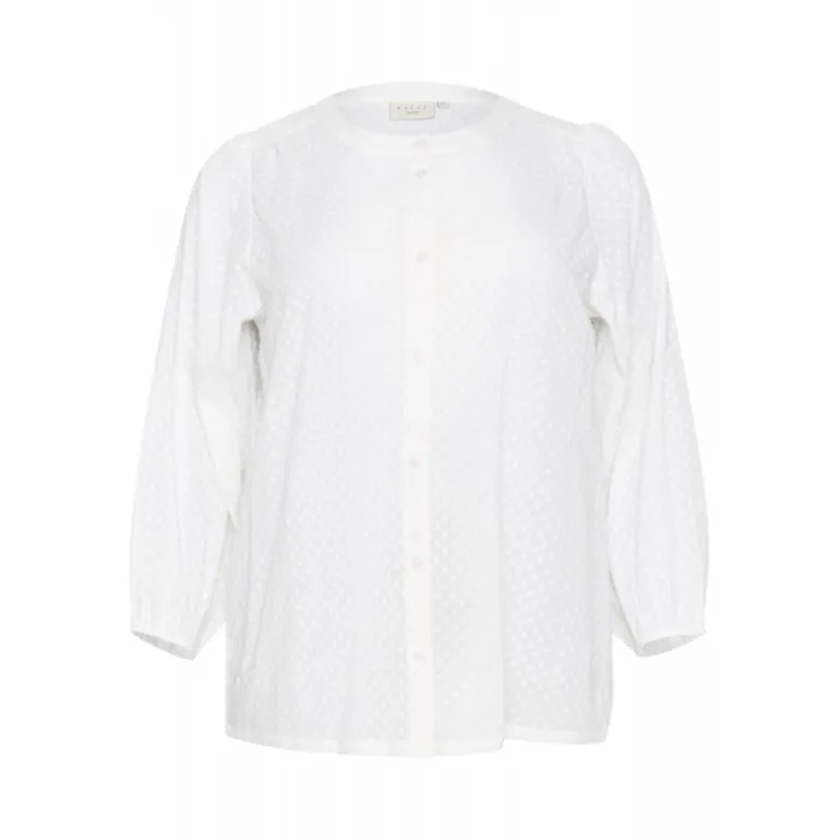 Kaffe Curve KCrory Shirt - Hvid bomulds skjorte 10582891 Chalk fra Kaffe Curve