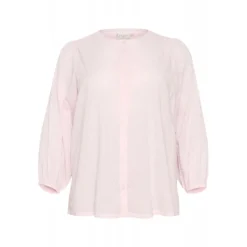 Kaffe Curve KCrory Shirt - Lyserød bomulds skjorte 10582891 Lilac Snow fra Kaffe Curve