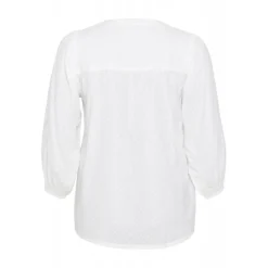 Kaffe Curve KCrory Shirt - Hvid bomulds skjorte 10582891 Chalk fra Kaffe Curve