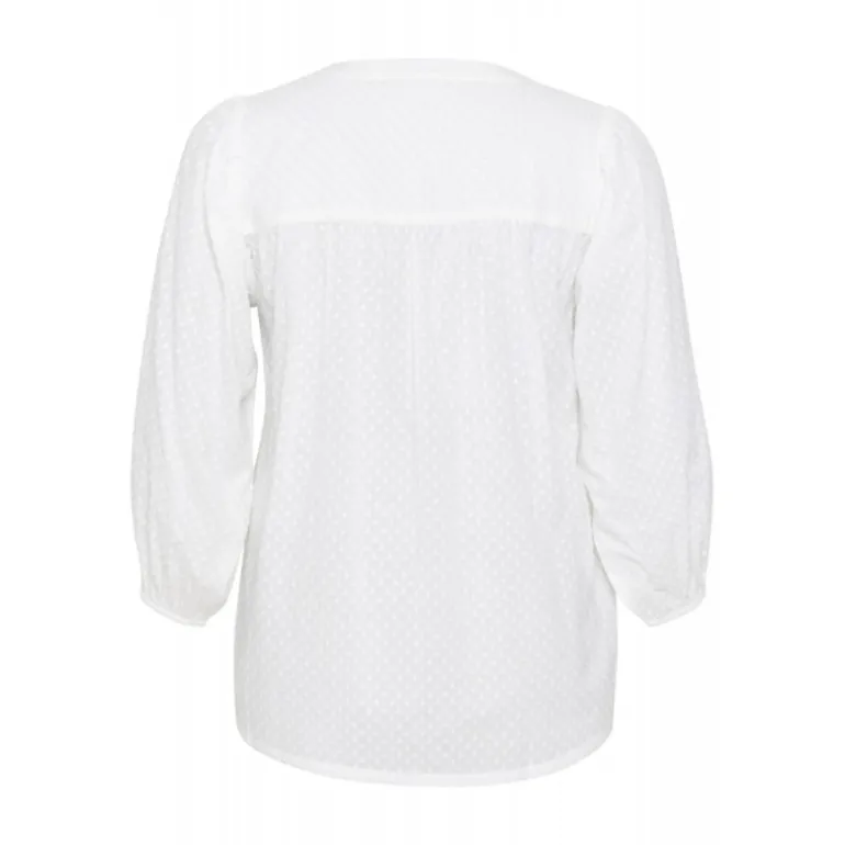 Kaffe Curve KCrory Shirt - Hvid bomulds skjorte 10582891 Chalk fra Kaffe Curve