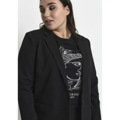 Kaffe Curve KCsakira Blazer - Sort habitjakke 10580933 Black fra Kaffe Curve
