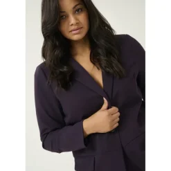 Kaffe Curve KCsakira Blazer - Lilla habitjakke 10580933 Dawn Purple fra Kaffe Curve
