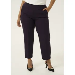 Kaffe Curve KCsakira Cropped Pants - Lilla buks 10580650 Dawn Purple fra Kaffe Curve