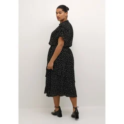 Kaffe Curve KCSallie Skirt - Sort prikket nederdel 10582576 Black/White Dot fra Kaffe Curve