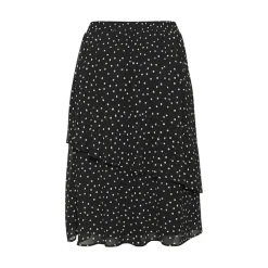Kaffe Curve KCSallie Skirt - Sort prikket nederdel 10582576 Black/White Dot fra Kaffe Curve