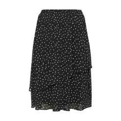 Kaffe Curve KCSallie Skirt - Sort prikket nederdel 10582576 Black/White Dot fra Kaffe Curve