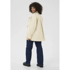 Kaffe Curve KCtricia Jacket - Sandfarvet trenchcoat 10582920 Feather Gray fra Kaffe Curve