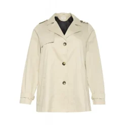 Kaffe Curve KCtricia Jacket - Sandfarvet trenchcoat 10582920 Feather Gray fra Kaffe Curve