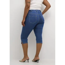 Kaffe Curve KCvicka Mie Capri Jeans - Medium blå capri jeans 10580889 Medium Blue Wash fra Kaffe Curve