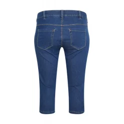 Kaffe Curve KCvicka Mie Capri Jeans - Medium blå capri jeans 10580889 Medium Blue Wash fra Kaffe Curve