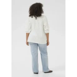 Kaffe Curve KCvitana Blouse - Hvid bluse 10583036 Chalk fra Kaffe Curve