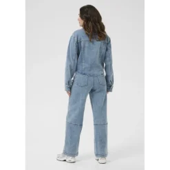 Kaffe KAdorina Denim Shirt - Denim jakke med nitter 10509685 Washed Blue Denim fra Kaffe