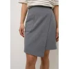 Kaffe KAeden Wrap Skirt - Grå slå-om nederdel 10508821 Grey Melange fra Kaffe
