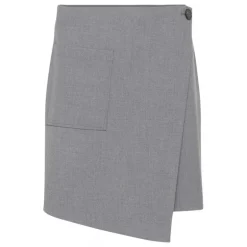 Kaffe KAeden Wrap Skirt - Grå slå-om nederdel 10508821 Grey Melange fra Kaffe