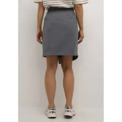 Kaffe KAeden Wrap Skirt - Grå slå-om nederdel 10508821 Grey Melange fra Kaffe