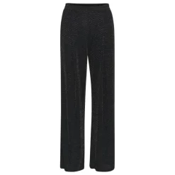 Kaffe KAellie Pants - Sort buks med glimmer 10509265 Black Glitter Jersey fra Kaffe