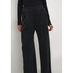 Kaffe KAellie Pants - Sort buks med glimmer 10509265 Black Glitter Jersey fra Kaffe