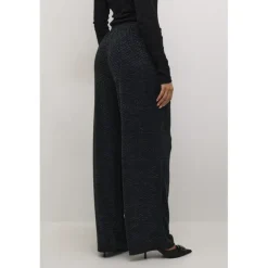 Kaffe KAellie Pants - Sort buks med glimmer 10509265 Black Glitter Jersey fra Kaffe