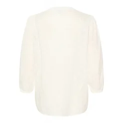 Kaffe KAjollia Blouse - Offwhite bluse med hjerter 10508453 Chalk fra Kaffe