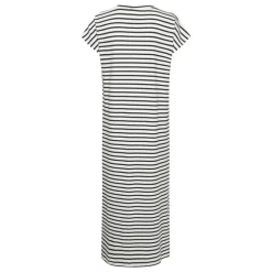 Kaffe Kaliddy Long Dress - Stribet kjole 10508942 Chalk/black Stripe fra Kaffe