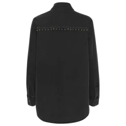 Kaffe KAlouisa Denim Shirt - Grå skjorte med nitter 10509319 fra Kaffe