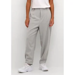 Kaffe KAmerle Pants Suiting - Lysegrå 7/8 bukser 10504769 Grey Melange fra Kaffe