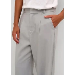 Kaffe KAmerle Pants Suiting - Lysegrå 7/8 bukser 10504769 Grey Melange fra Kaffe