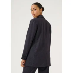 Kaffe KApernilla Blazer - Grå ternet blazerjakke 10509414 Dark Grey Check fra Kaffe