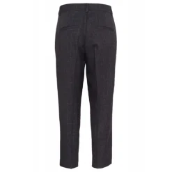 Kaffe KApernilla Cropped Pants - Grå ternet buks i 7/8 længde 10509507 Dark Grey Check fra Kaffe