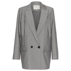 Kaffe KArey Blazer - Grå habitjakke 10509189 Grey Melange fra Kaffe