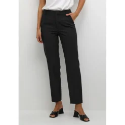 Kaffe KAsakura HW Zipper Pants - Sort buks 10507770 Black Deep fra Kaffe