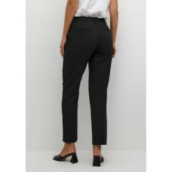 Kaffe KAsakura HW Zipper Pants - Sort buks 10507770 Black Deep fra Kaffe