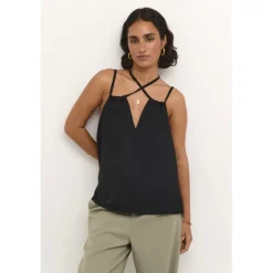 Kaffe KAsilja Top - Sort Top 10508631 Black Deep fra Kaffe