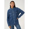 Kaffe KAsinem Denim Shirt - Blå denim skjorte 10509787 Medium Blue Denim fra Kaffe