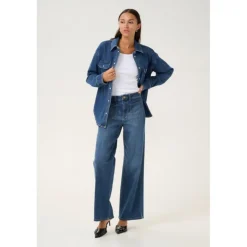 Kaffe KAsinem Denim Shirt - Blå denim skjorte 10509787 Medium Blue Denim fra Kaffe