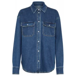 Kaffe KAsinem Denim Shirt - Blå denim skjorte 10509787 Medium Blue Denim fra Kaffe