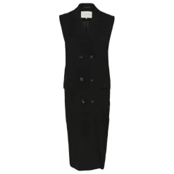 KAmerle Long Waistcoat - Lang vest 10509192 Black Deep fra Kaffe