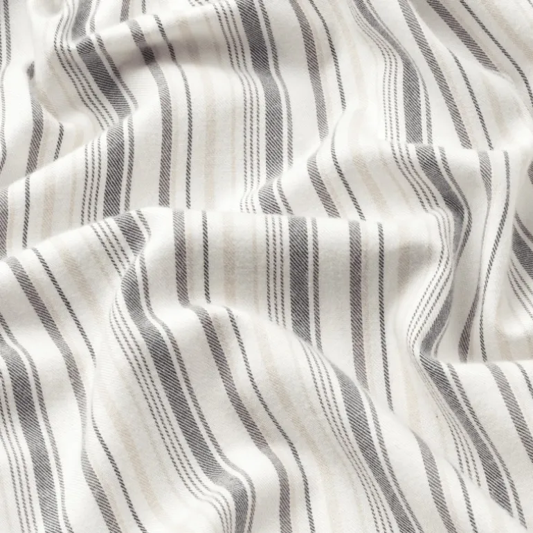 Lady Avenue Bamboo Flannel Nightshirt - Brun stribet natskjorte 84-2085 Deer/Rose Stripes fra Lady Avenue