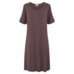 Lady Avenue Bamboo Long Nightdress - Brun natkjole 51-50521 Coffee Bean fra Lady Avenue