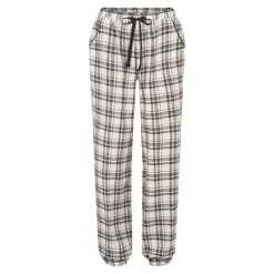Lady Avenue Cotten Flannel Pyjamas - Brun ternet pyjamas 83-2087 Deer/Rose Checks fra Lady Avenue