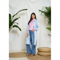 MARTA MdcClarisse Jacket - Blå printet jakke 249271 Celeste fra Marta du Château