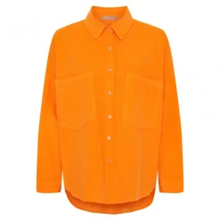 Marta MdcColine Shirt - Orange fløjls skjorte 258037 Orange16-1357 fra Marta du Château