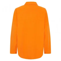 Marta MdcColine Shirt - Orange fløjls skjorte 258037 Orange16-1357 fra Marta du Château