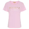MARTA MdcJeanette Tee - Lyserød T-shirt med guld tryk MT-002-S Baby Pink fra Marta du Château