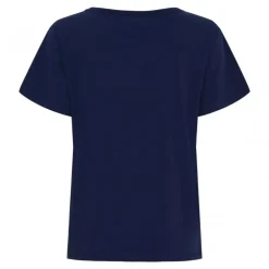 MARTA MdcJeanette Tee - Mørkeblå T-shirt med guld tryk MT-002-S Navy Blue fra Marta du Château