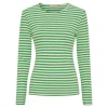 Marta MdcJosiane LS Tee - Grøn stribet t-shirt 49066 Menta/Greggio fra Marta du Château