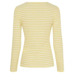 Marta MdcJosiane LS Tee - Gul stribet t-shirt 49066 Giallo/Greggio fra Marta du Château
