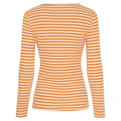 Marta MdcJosiane LS Tee - Orange stribet t-shirt 49066 Arancio/Greggio fra Marta du Château