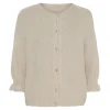Marta MdcJuliana Knit - Beige kortærmet cardigan 2413 Beige fra Marta du Château